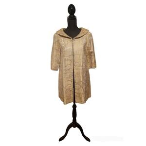 VTG Swing Coat Women's Sz Small 1960's Gold Lamé ♡EXCELLENT CONDITION!♡